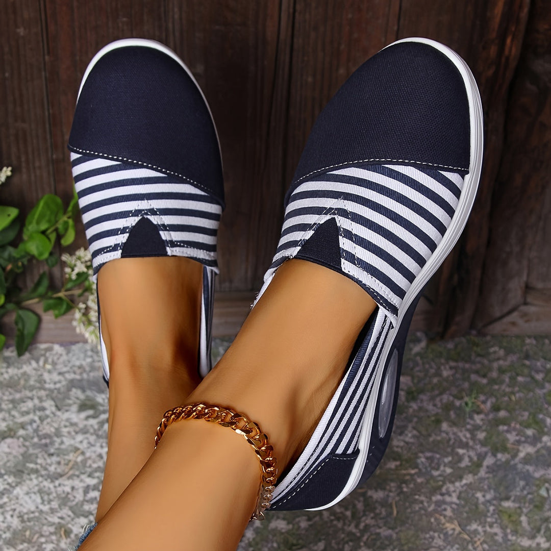Grete | Komfortable slip-on ortopædiske sneakers med striber