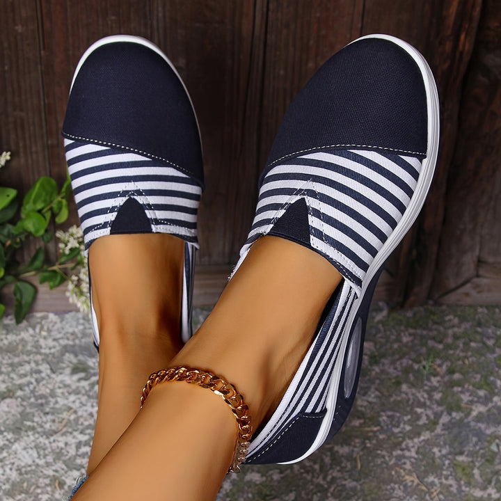 Grete | Komfortable slip-on ortopædiske sneakers med striber