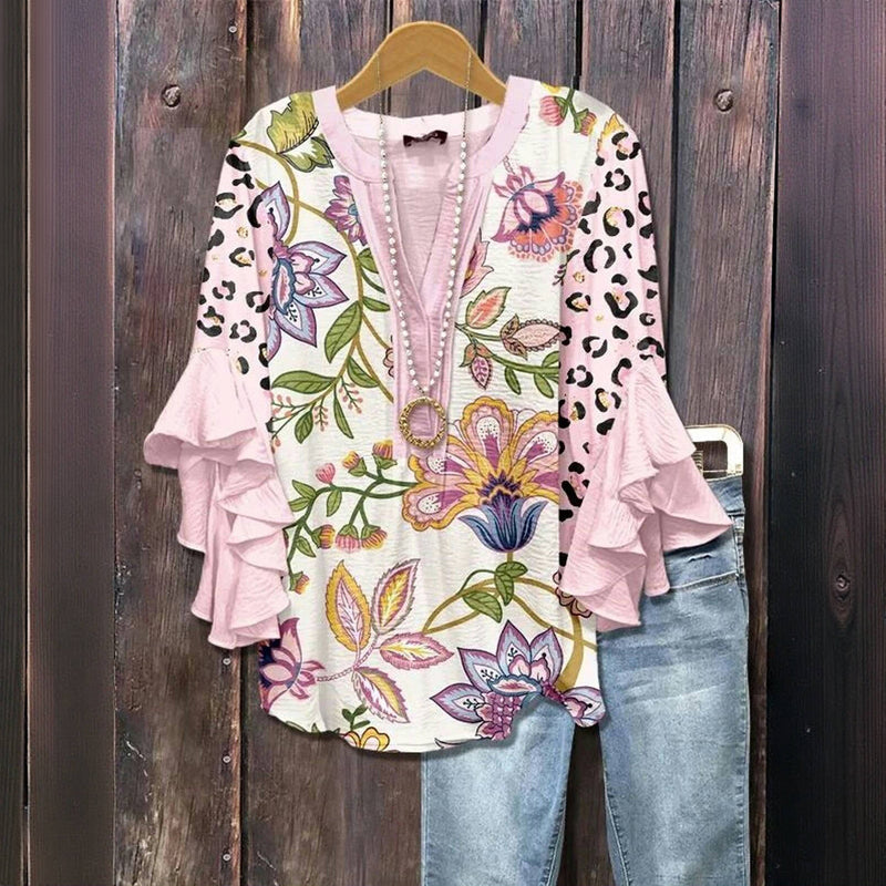 Jane™ – vintage blomstrede bluse