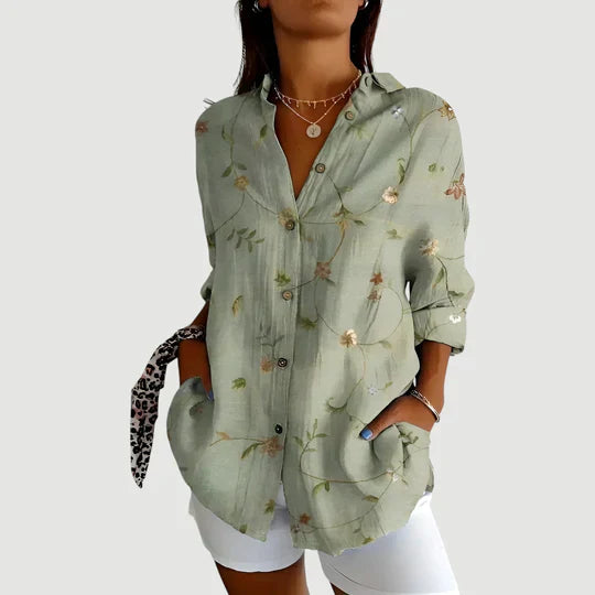 Grethe™ -  linnedbluse