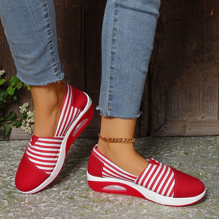 Grete | Komfortable slip-on ortopædiske sneakers med striber