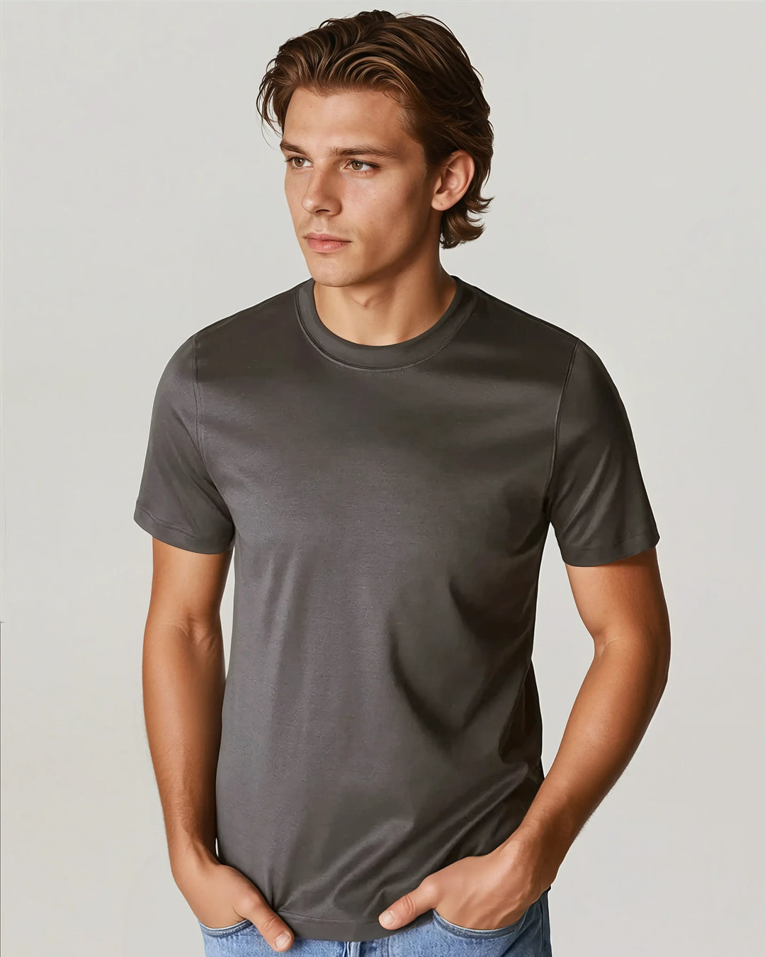 Signature Supima T-shirt – Mørkebrun