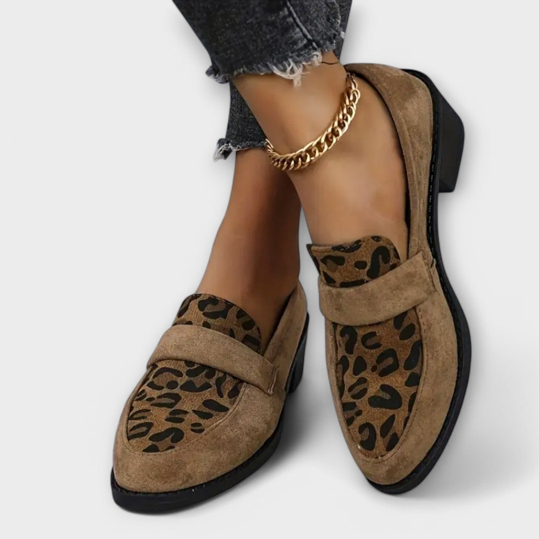 Alette | Elegante Damesko med Leopardprint