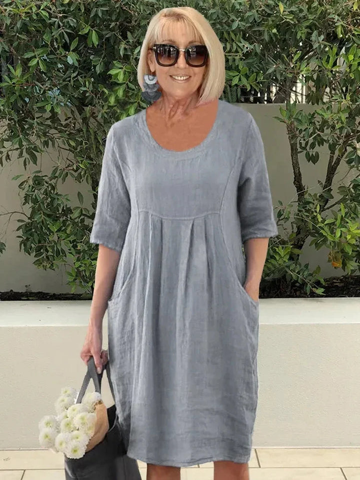 Renée | Midi-Kjole med Lommer