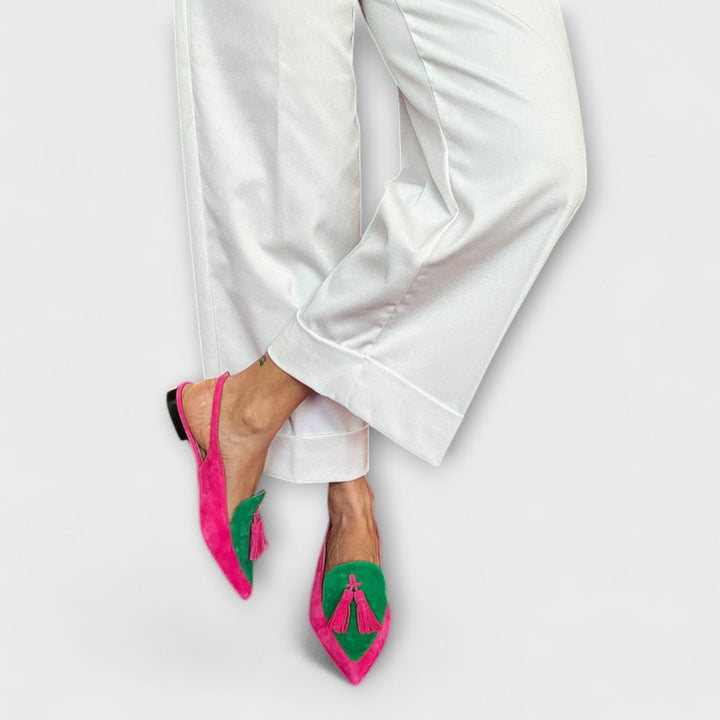 Dorothea – Farveblok med Frynse Design