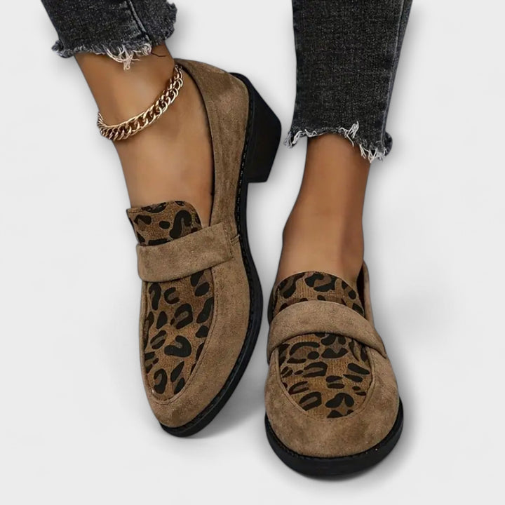 Alette | Elegante Damesko med Leopardprint