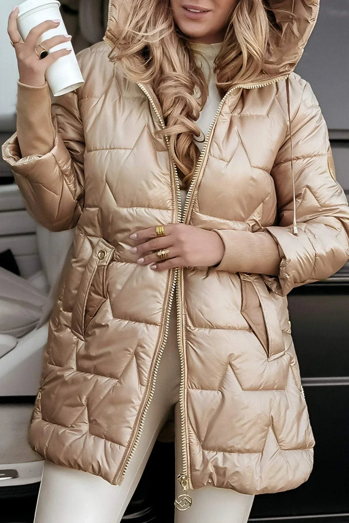 Valorine™ | Elegant vinterfrakke med hætte og vattering