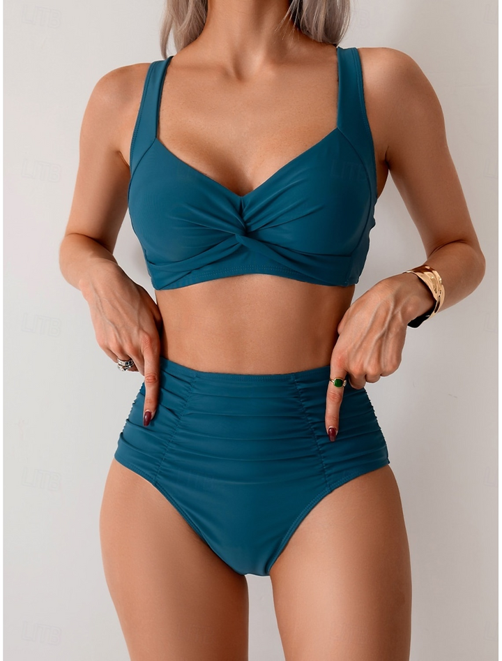 Lisbeth - Rynket Stof Bikini