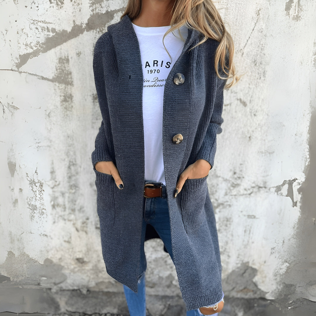 Frida™ – Myk og lang strikkecardigan som omfavner deg