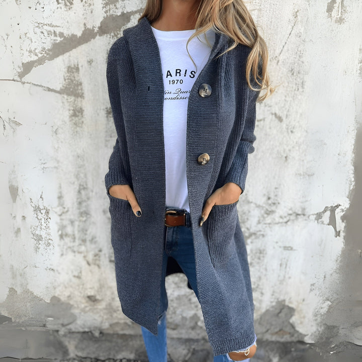 Frida™ – Myk og lang strikkecardigan som omfavner deg