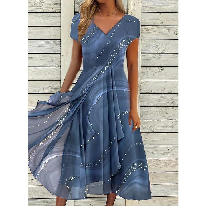 Naomi | V-hals Midi Kjole