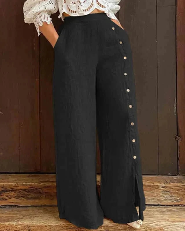 Bodil™ - Bløde Plus Size Bred Ben Casual Bukser