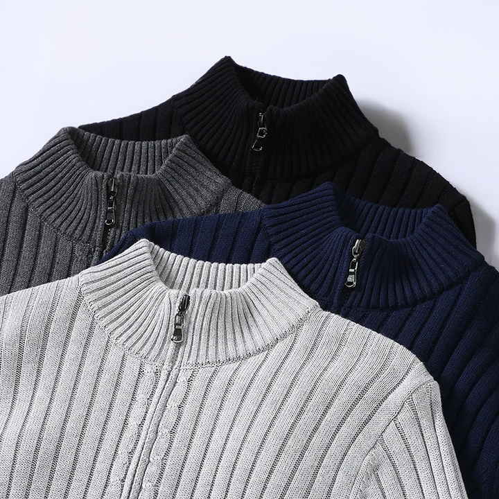 LARS – MERINO LYNLÅS CARDIGAN TIL HERRER
