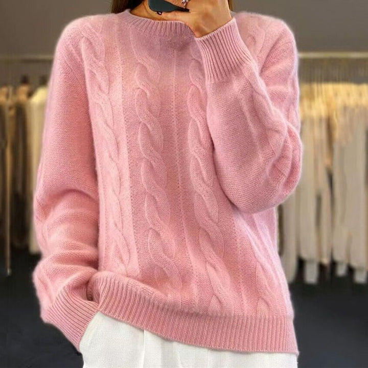 Lene | Elegant Melange Uldtrøje